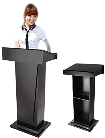 MObyat Holz-Podium,Rednerpult-Podiumsständer, Vorlesungspodest, Doppellagiges Aufbewahrungspodium aus massiven Holzmaterialien, Kipptisch für Empfangsvorlesungen und Schulung von Lehrern,#2