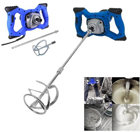 Banas 2600W Miscelatore per malta elettrico del concreto, Betoniera cemento portatile del malta, una regolazione di 6 velocità; Conveniente e utile