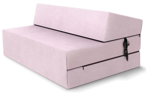 FDM Klappmatratze Suzi Maxi 120x200 cm Kaltschaum Gästematratze Höhe 14 cm Härtegrad H3 Öko-Tex Allergikergeeignet Bezug Trinity Waschbar rosa