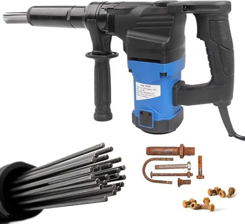 Rust Removal Tool 1100W High-Power Electric Rust Remover Gun, Industrial Grade Needle Scaler for Removal of Rust, Weld Slag, Screw, Nut, Boat, Deck and Paint