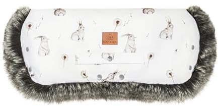 MAYLILY - Winter-Kinderwagen Hand Muff - Kinderwagen Handwärmer - Handschuhe - Handmuff - Kinderwagenmuff Atmungsaktiv - Wasserfest - Winddicht - Universalgröße - (Bunnies)