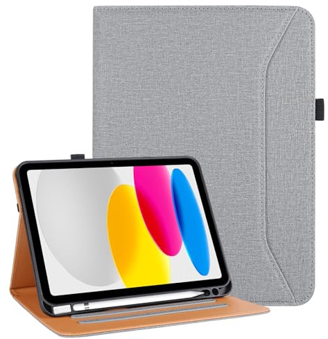 Vakarey Funda para iPad A16 11 Pulgadas 2025,para iPad 10 Generación/11 Generación Funda con Soporte para Lápiz,Gris