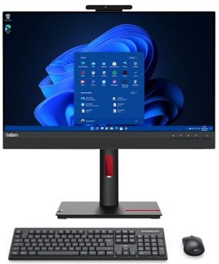 Lenovo TIO24 GEN5 23.8 Tiny-In-One PC - Intel i5 8th Gen (6 Cores Upto 4.10GHz), 16GB DDR4 RAM, 512GB NVMe SSD, 300Mbps USB WiFi, Windows 11 Pro - Powerful and Compact (Renewed)