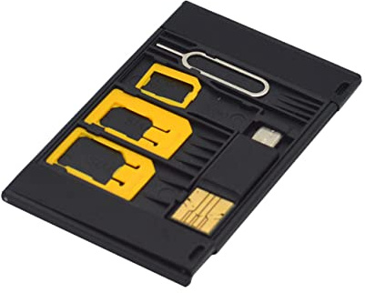 LABRIMP 5pcs Sim Card Holder Reader Micro Sim and Nano Adapter Otg Phone Reader Set Random Color