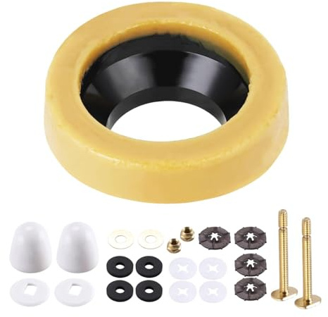 JISADER Kit de anillo de cera para inodoro, kit de sellado para inodoro, junta de anillo de cera para inodoro de 3 o 4 pulgadas, desagüe para inodoro.