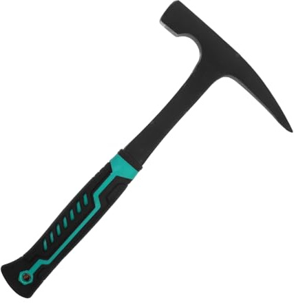 WHAMVOX Martillo Geológico de Acero al para Minería Afilada y Cabeza Plana Resistente y Portátil Herramienta para Exploración Geológica y Rompimiento de Rocas