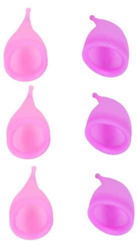 SAFIGLE Coppa Mestruale in Silicone 30ml Set da 6 Pezzi, Tazza Mestruale Morbida e Sicura, Antiperdita per Sport e Nuoto, Alternativa Riutilizzabile per Periodo Femminile