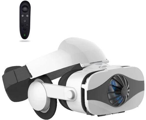 VR Brille, 3D Virtual Reality Headset Mit HD-Anti-Blaulicht-Linsen, VR Glasses Augenschutz Brille PC Unterhaltung, für iPhone Samsung Android 4,7–7,2 Zoll(F)