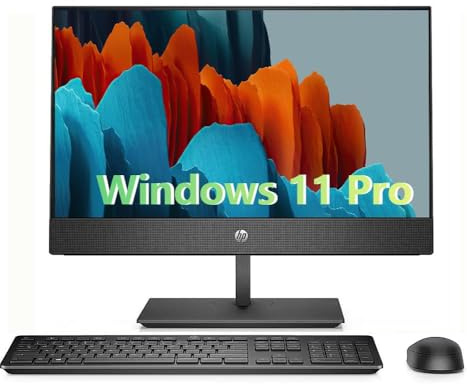 HP ProDesk 600 G5 - Ordenador de sobremesa todo en uno, con monitor de 21,5 pulgadas, Intel Core i5 – 9500, 8 GB de RAM, 256 GB SSD, teclado EE.UU., WiFi, Bluetooth, Windows 11 Pro (reacondicionado)
