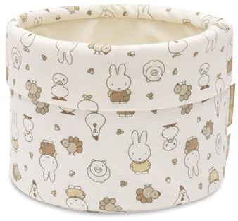 Jollein Pflegekörbchen – Miffy Family Farm – Aufbewahrungskorb Wickeltisch – Wickeltisch Organizer – Wickeltisch Zubehör – 14x18 cm