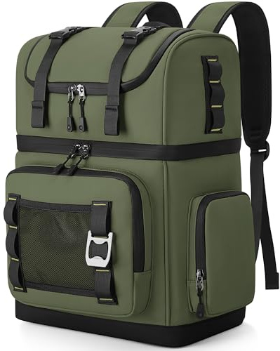 YOUNGOA Mochila Nevera Isotermica Grande, Doble Capa Impermeable Mochila Termica, Bolsa Picnic A Prueba de Fugas