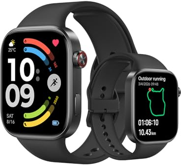 XIAOMI Redmi Watch 6, Smart Watch for Men Women, 2.07'' AMOLED, Activity Tracker with Heart rate/Sleep/Stress Tracking, 150+ Sports modes, 24 days battery life, 5ATM, GPS, Android&iOS, Black