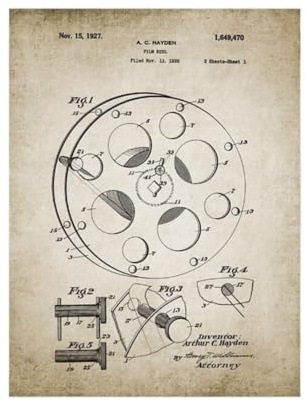 1st Vintage Motion Picture Camera Canvas Posters Och Prints Film Patent Väggkonst Bilder Bio Uppfinning Målning Heminredning(PB666,30x40 cm No Frame)