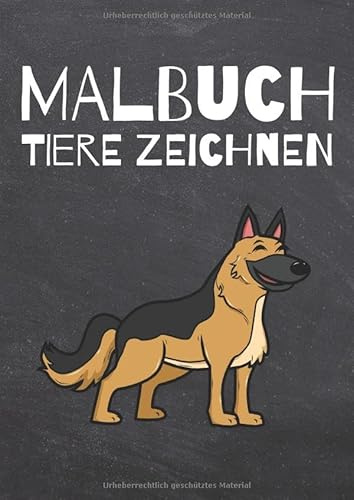 Malbuch Tiere Zeichnen: Zeichenheft für Jungen und Mädchen - Geschenk Malblock für Enkelkinder zu Weihnachten oder Geburtstag - Malheft für Kinder