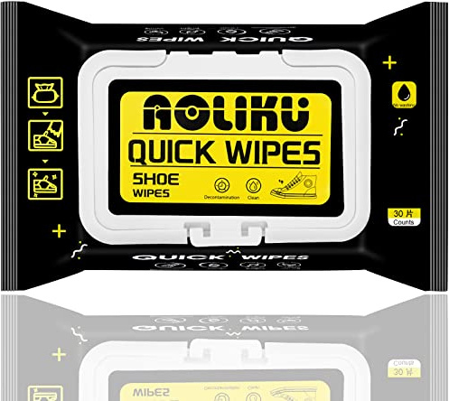 Shoe Wipes,30 Count Cleaner Quick Wipes,Super Cleaning Ability Sneaker Wipes,Rich in Multiple Active Decontamination Ingredients Wipes For Sneaker,Travel Portable Remove Dirt&Stains