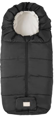Nuvita 9445 Junior Essential| Sacco Universale per Passeggino | Perfetto per Bambini da 6 a 36 Mesi (100 cm) | Resistente a Temperature Fino a 0°C, anti Vento e Pioggia | Nero