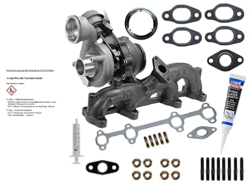 ATEC Germany 1x Turbolader inkl. Montagesatz, 1x Additiv Turbolader-Erstbefüllung,