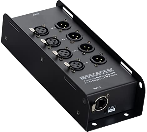Pronomic NetCore SB-3FM Multicore-Stagebox F/M Parallel - Stagebox con 4 prese XLR (female), 4 prese XLR (male) e 2 prese RJ45 - per la trasmissione di segnali analogici o digitali