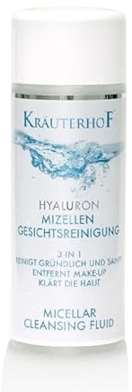 Kräuterhof® Mizellen Gesichtsreinigung (200ml) – Reinigungsgel mit 2in1 Wirkung wie ein Make-up-Entferner & Gesichtswasser, Reinigungsfluid mit Hyaluronsäure & Panthenol, alkohol- & parfümfrei