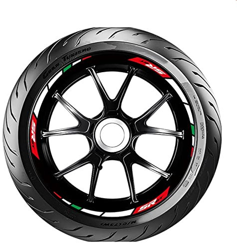 ZAPORA Roller wasserdichte Rad-Logo-Aufkleber Für Motorradreifen Mit Reflektierenden Streifen Für Aprilia SRGT200 SGRT 200 Randaufkleber (Color : G)