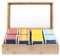 Van Henry Bamboo Wooden Tea Box with 8 Compartments and Viewing Window – Ideal for Tea Bags, Tea, Coffee, Spices or as Gift Packaging