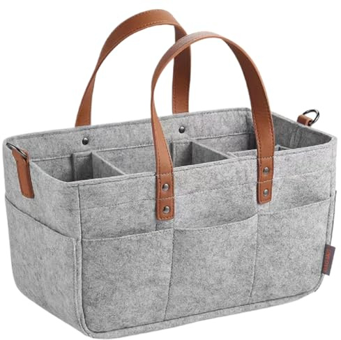 Baby Windel Caddy, Windel Caddy Organizer Baby Aufbewahrung tragbarer Windel Caddy Organizer Faltbare Kindergarten Caddy Filztasche Babykorb Langlebiger Wickeltisch Organizer für Windeln und Babytüch