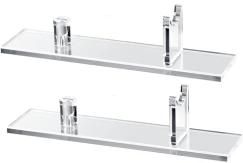 Tsudoku 2 Pièces Présentoir à Couteaux Présentoir à Couteaux de Bureau Présentoir à Couteaux en Acrylique Porte-Couteau Unique pour la Décoration Intérieure (Base Transparente)