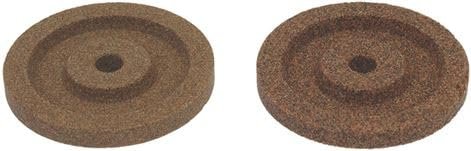 Par de esmeriles para cortadora de 45 mm de diámetro, escalón y buje, grano fino y grueso, altura de 8 mm, orificio de 6 mm
