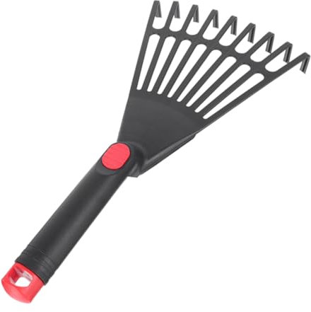 SEWOART Kleiner Gartenrechen Aus Kunststoff Blattrechen Mit Griff Für Gartenarbeit Zum Entfernen Von Laub Und Pflege Von Blumenbeeten