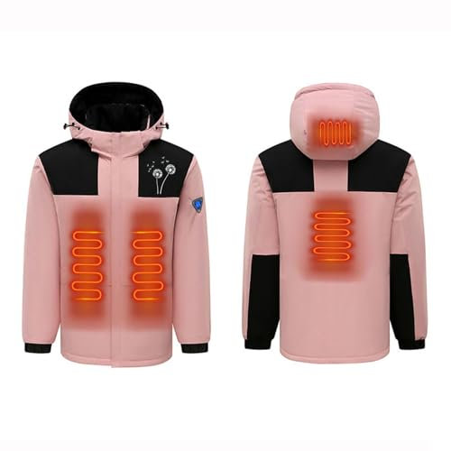 Battnot Beheizbare Jacke Damen, Beheizte Softshell Jacke mit Heizung, Elektrisch Wasserdicht Beheizter Mantel Beheizbare Jacke Beheizbare Weste für Outdoor Wandern Jagd Motorrad Camping Heizmantel