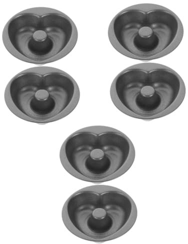 SHOWERORO 6pièces Moule à Donuts Acier Anti-adhésif De Moule De Cuisson Pour Pâtisserie Pour Réaliser Des Donuts Forme De Cœur Maison