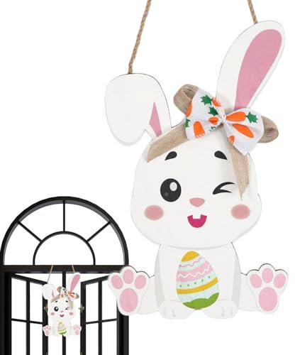 Bohany - Targhe di benvenuto, decorazione, cartelli per porte e pareti, cartoni animati, coniglietto, decorazione da parete leggera per pareti, finestre, porta d'ingresso, fattoria,