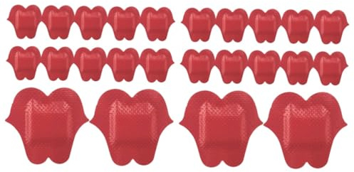 Ipetboom 2 Juegos Pequeños Vendas Adhesivas De Heridas Pegamento Medico Para El Cuidado De Heridas Adhesivos Para Heridas Rojo 50 Uds * 2
