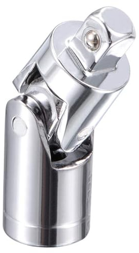 TA-VIGOR 1/4 Inch Drive Universal Joint Swivel Deep Impact Socket, Heavy-Duty Cr-V Steel Swivel Adapter with Spring-Loaded Detent for Ratchets, Socket Wrenches and Tight Spaces