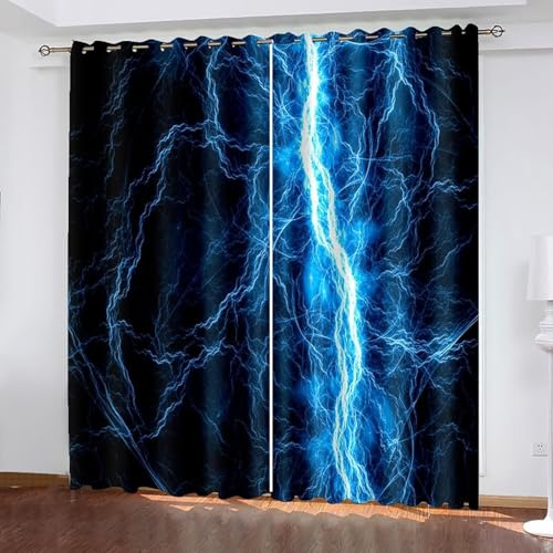 Epinki Dunkelgrau Blau Verdunkelungs Vorhänge H183 x B132 cm 2er Pack, Blitz Vorhänge Blickdicht Jungs, Thermovorhänge Kälteschutz Schallschutz