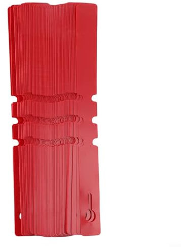 Etichette impermeabili per piante, 100 pezzi, in PVC, da appendere, per giardinaggio, colore rosso