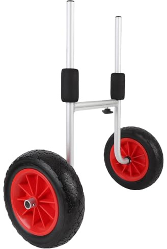 Fabater Kajakwagen Einstellbarer Breite, Sitzen auf Dem Oberen Kajakwagen, Kanuwagen Dolly mit Soliden Rädern, Abnehmbarer Kajakträger, Passt die Meisten Kajaks & Kanus