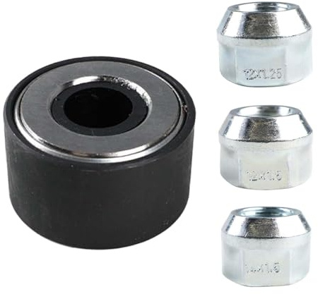 Bawkars Radbolzen-Montagewerkzeug-Set, 4-teilig, M12 x 1,25 M12 x 1,5 M14 x 1,5, mit 1,9 cm Sechskant-Radmuttern, universell für die meisten Autos, LKWs, SUVs (Silber)
