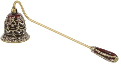 TOPPERFUN Vintage Kerzenflammenlöscher mit Strasssteinen aus Legierung Langem Griff und Elegantem Design als Kerzenzubehör für Partys und Verschiedene Anlässe