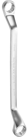 QUARKZMAN Offset Extra Lange Doppelringschlüssel 19 x 21 mm Metrisch | 75 Grad Offset Doppelendiger Ratsche Ringschlüssel, Lange Schraubenschlüssel Werkzeuge, Kohlenstoffstahl, 12-Punkt, Poliert