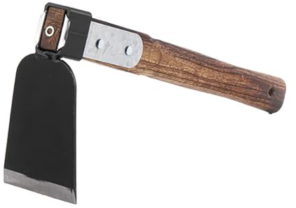 Zappetta da Giardino in Acciaio al Carbonio con Manico in Legno, Coltivatore Manuale per Orto, Erbacce e Decespugliatore- Zappa