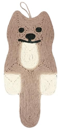 Tofficu Tapis à Griffer Suspendu en Sisal Naturel pour Chat, Coussin de Jeu Multifonction 30x15 Cm, Accessoire Intérieur Solide pour Griffes, et Entretien des Chats