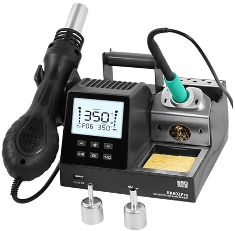 Stazione di saldatura, Stazione di saldatura BK602 PRO 2 in 1, rilavorazione precisione C115 e pistola termica