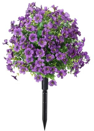 UV Resistant Artificial Topiary Trees Fake Shrubs Bushes Faux Green Plants for Garden Porch Patio Outdoor Decor