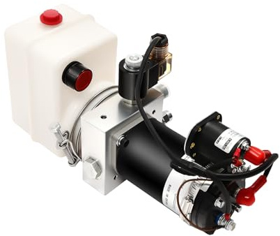 Pompa idraulica per rimorchio, 12 V, 1,58 l, 800 W, per la guida su e giù con gravità, è adatto per rimorchi basculanti, ponti elevatori fissi, veicoli sanitari, ponti elevatori per auto