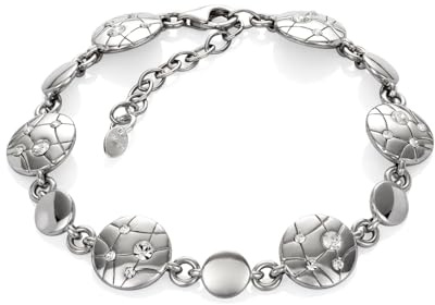 Hochwertiges Sterlingsilber Armband Mit Verstellbarer Länge Und Kristallen