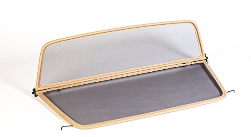 GermanTuningParts Déflecteur de Vent pour BMW E36 (1993-2000) - Pliable - avec Fermeture Rapide - Beige | Filet Anti-Remous Coupe | Déflecteur d'air