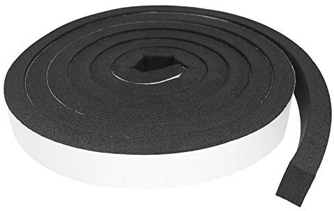 Storystore Weather Stripping Door Seal Strip, 1In x 3/4In x 16.5FT Self Adhesive Foam Tape for Door Window Insulation Soundproofing Weatherstrip, High Density Foam Seal for Doors Windows Furniture