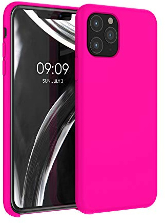 kwmobile Handyhülle für Apple iPhone 11 Pro Hülle - Case Silikon - Kabelloses Laden - Schutzhülle Cover in Neon Pink