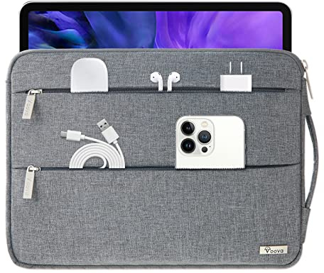 Voova 12.9 13 Zoll Laptophülle MacBook Air Pro M1 M2 iPad Tablet Tasche 13.3 11 11.6 Hülle Laptoptasche Laptop Sleeve Notebook Case Lenovo Dell HP Grau